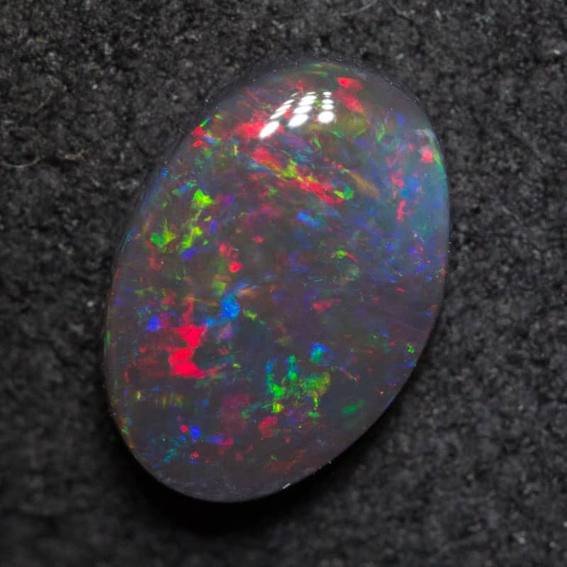 0.72 ct black opal 8x5.6x2.3mm