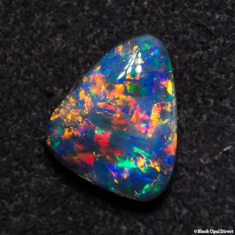 0.80 ct black opal triangle gem 7x6x2.8mm