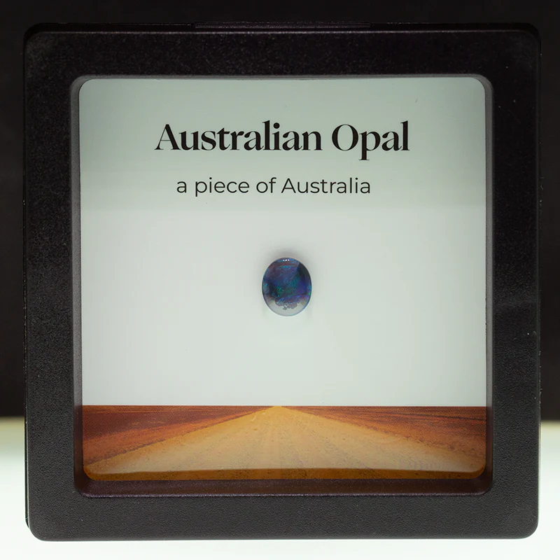 0.89 ct black opal treasure box