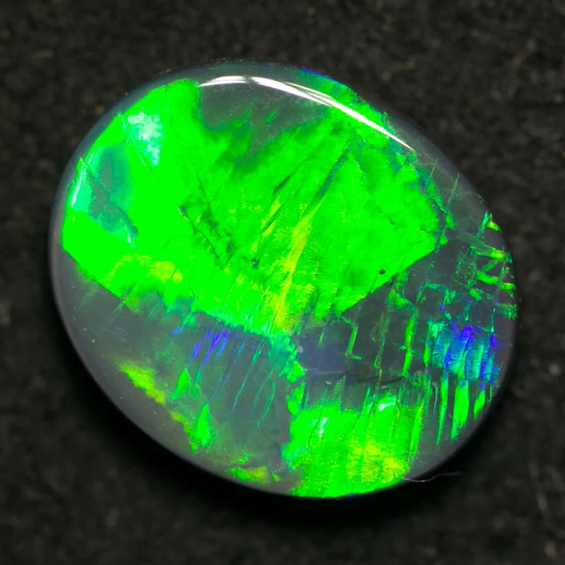 0.91 ct black opal 8x7x2mm