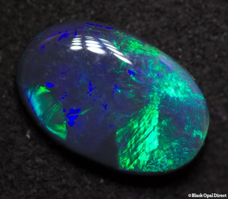 0.96 ct black opal 9x6x2mm