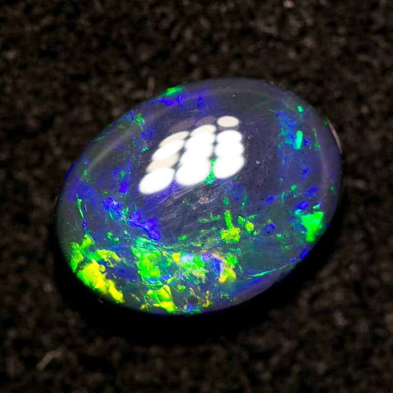 1.01 ct black opal 8x6x2.5mm