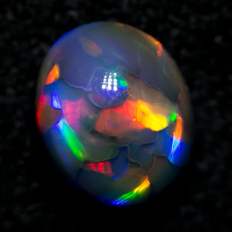 1.01 ct gem black opal 7x5x4.5mm