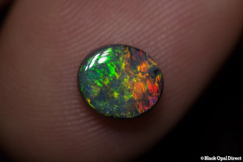 1.07 ct black opal 8x7x3mm For Ettore