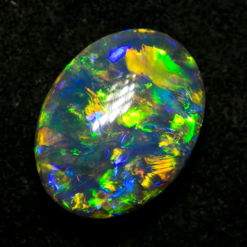 1.22 ct double sided black crystal opal 9x7x3.5mm - Image 2