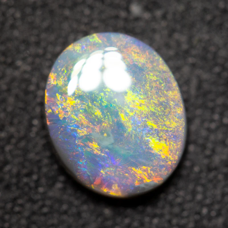 1.24 ct dark opal 8.2x6.8x3mm