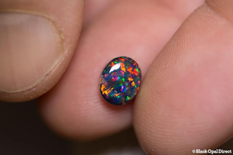 1.51 ct gem black opal 8x6x4mm collectors gem for Chen - Image 4