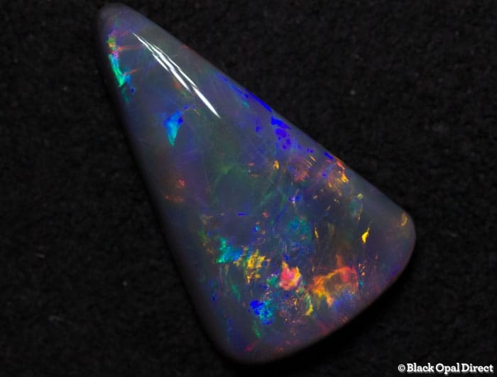 1.60 ct semi black opal triangle 13x8x3mm