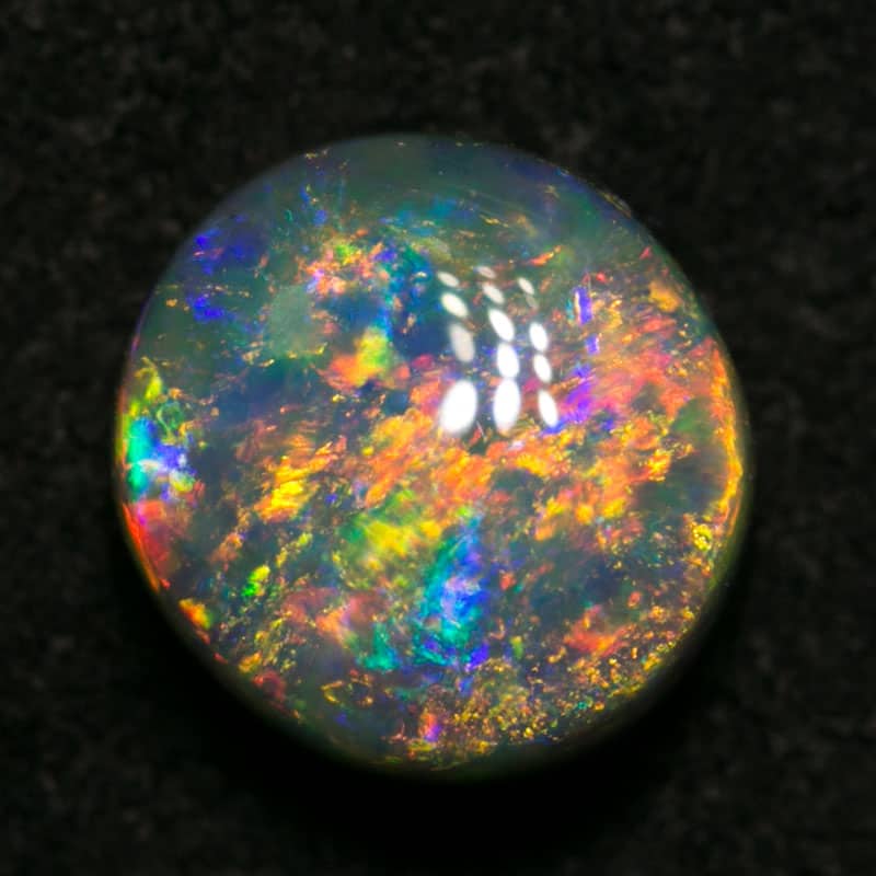1.65 ct gem black opal 7.5x7x5mm