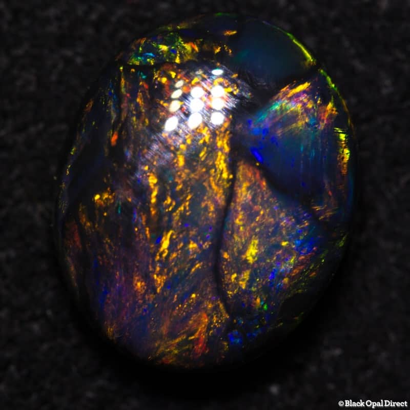 1.71 ct black opal 9.5x8x4mm