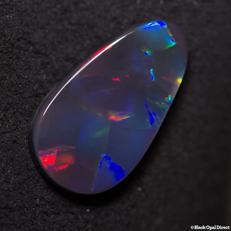 1.92 ct gem black opal 13.8x7.8x2mm