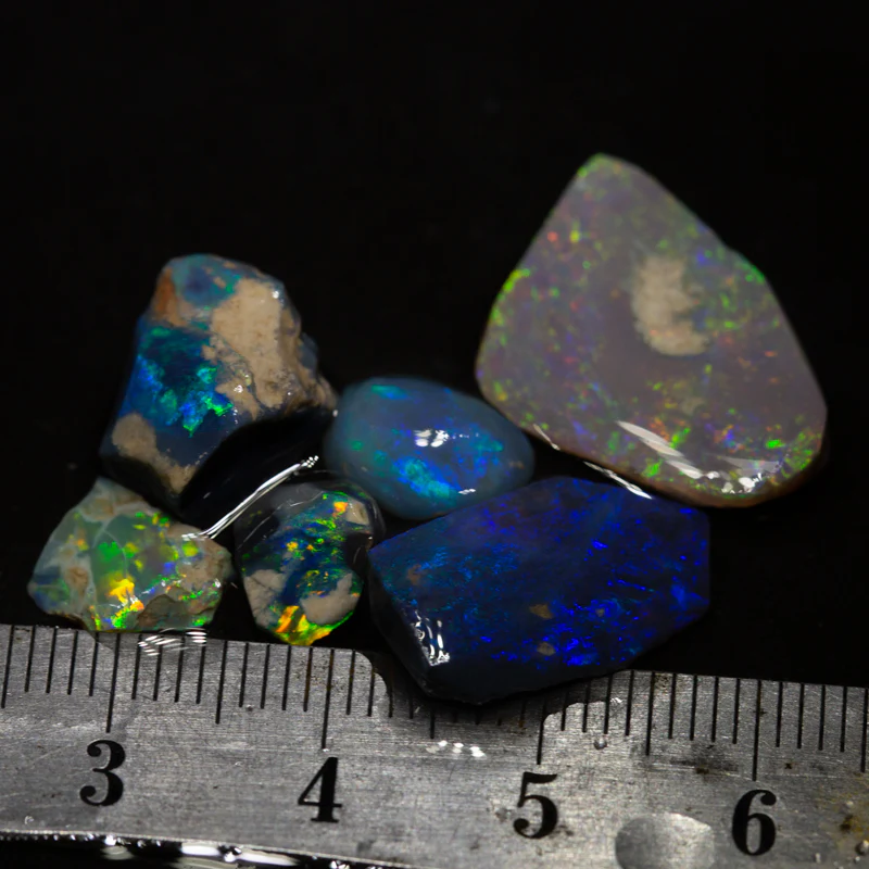 19 ct rough &rubbed opal parcel 6pc