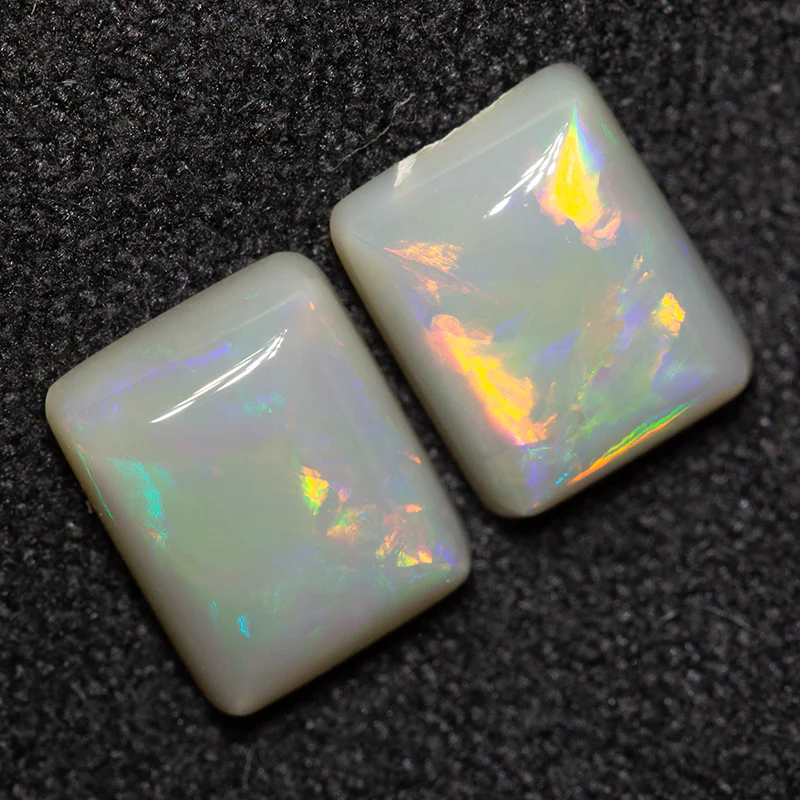 2.03 ct dark opal pair 7.4x6x3mm