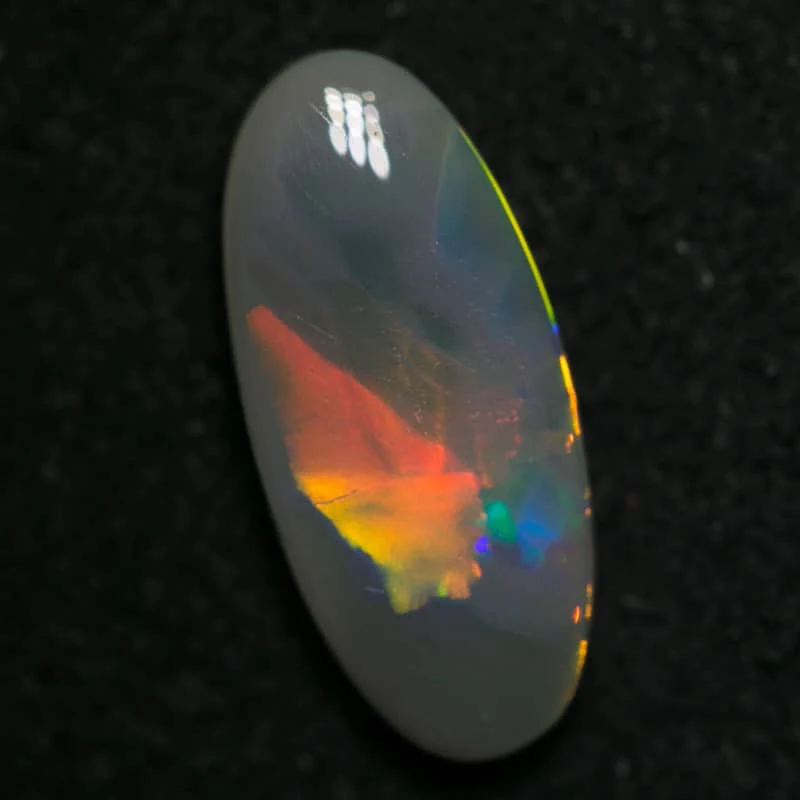 2.36 ct dark ribbon pattern opal 15x7x3mm