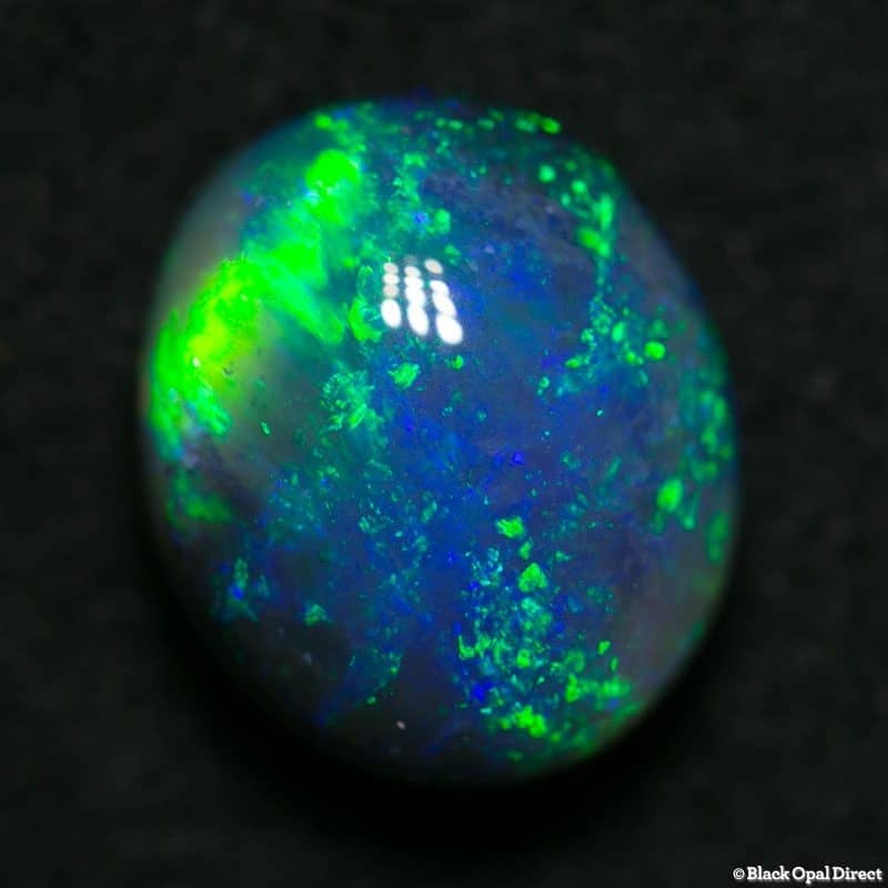 2.67 ct black opal gem 9.5x8x5mm