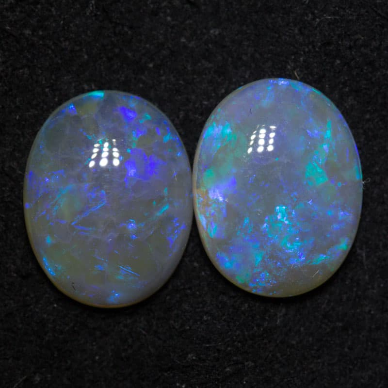 2.72 ct crystal opal pair 9.5x7.5x3mm