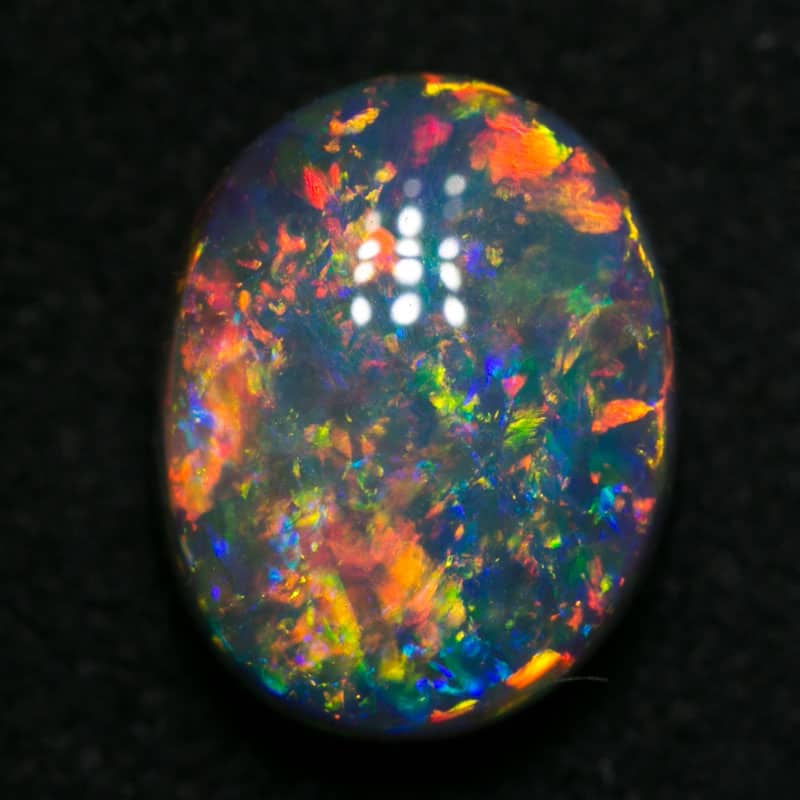 2.80 ct gem black opal 10x8x5mm