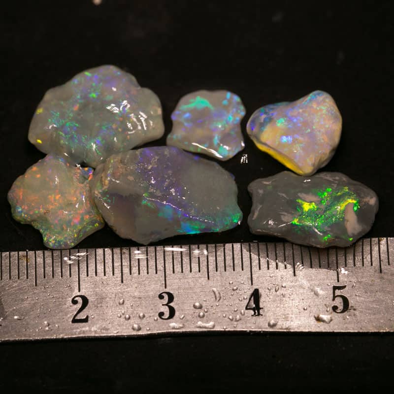 21 ct rough opal parcel 6 pieces