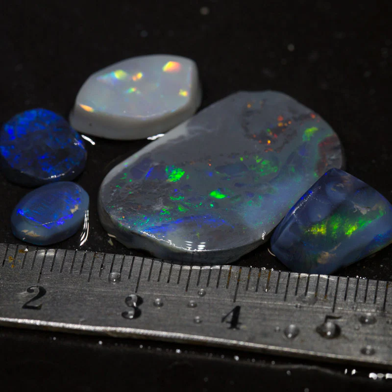 25 ct rough &rubbed opal parcel 5pc