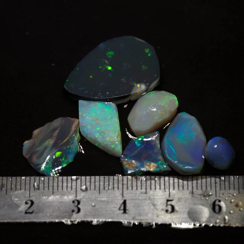 25 ct rough &rubbed opal parcel 7pc