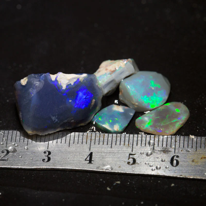 28 ct rough &rubbed opal parcel 5pc