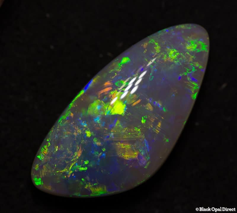 3.50 ct semi black opal 16x8x4mm
