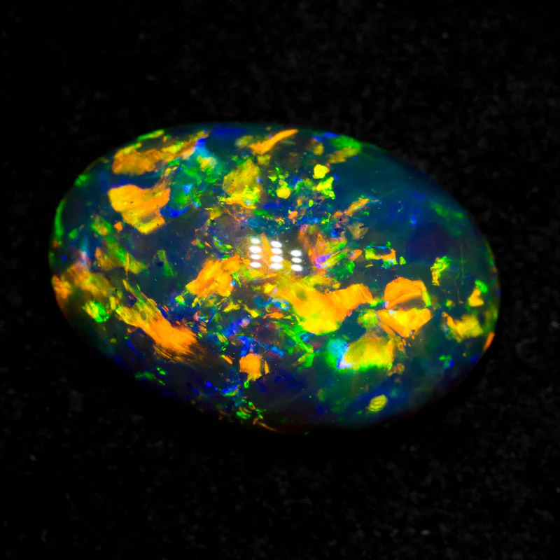 3.64 ct black crystal opal 13.8x9.5x4.7mm
