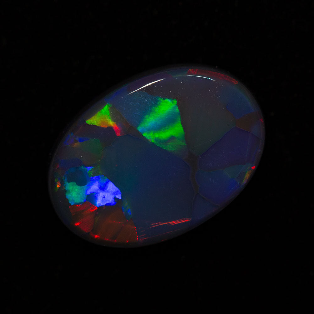 3.72 ct gem black opal 13.8x9.7x3.9mm - Image 2
