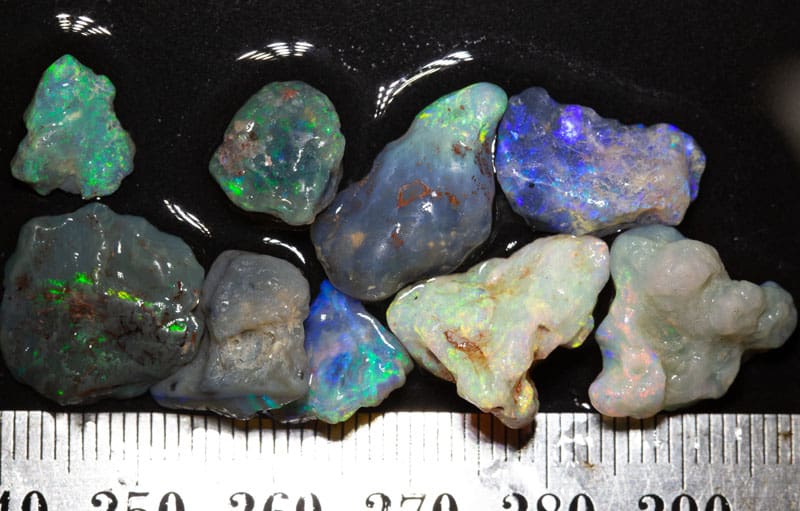 34.45 ct rough opal parcel 9 pieces