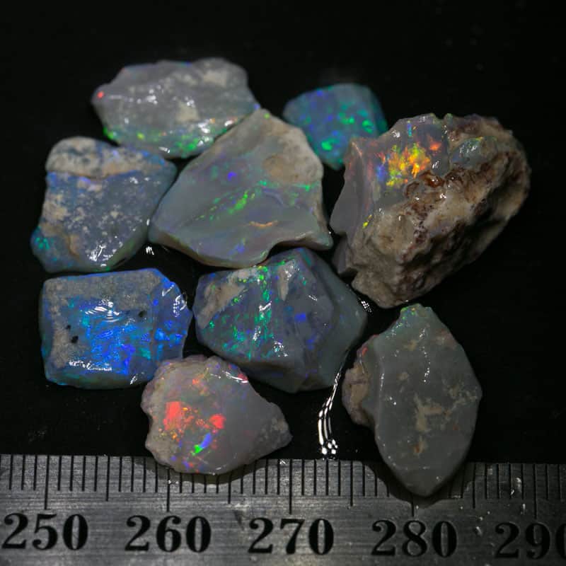 35 ct rough opal parcel 9pc intermediate