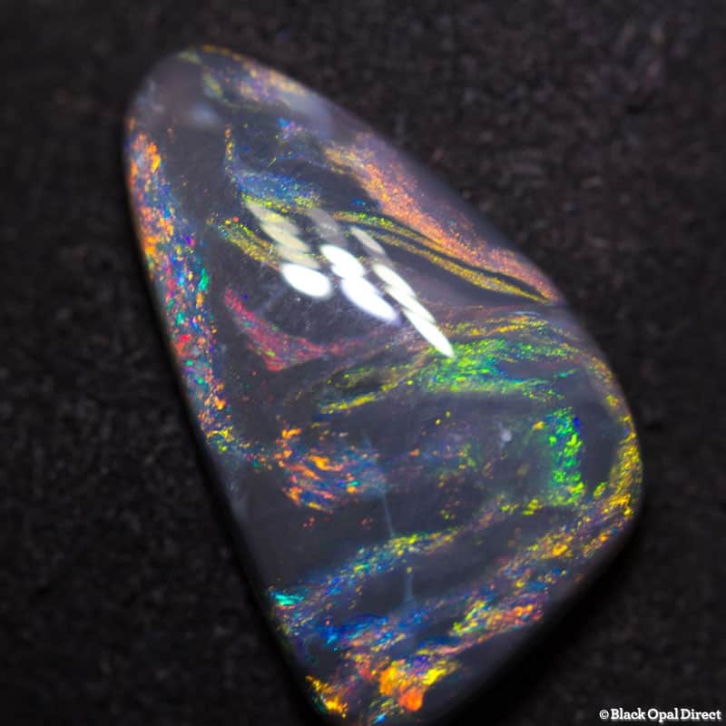 4.95 ct black opal picture stone 10x12x3mm