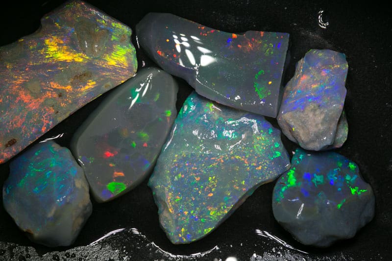 48 ct roughly rubbed opal 7 pieces