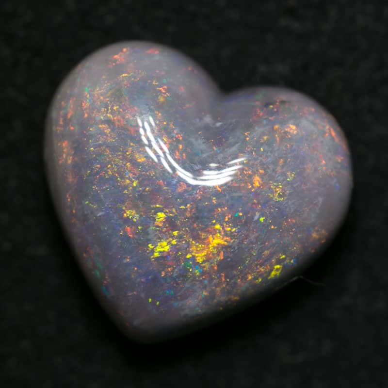 5.70 ct dark opal heart 12.5x7mm