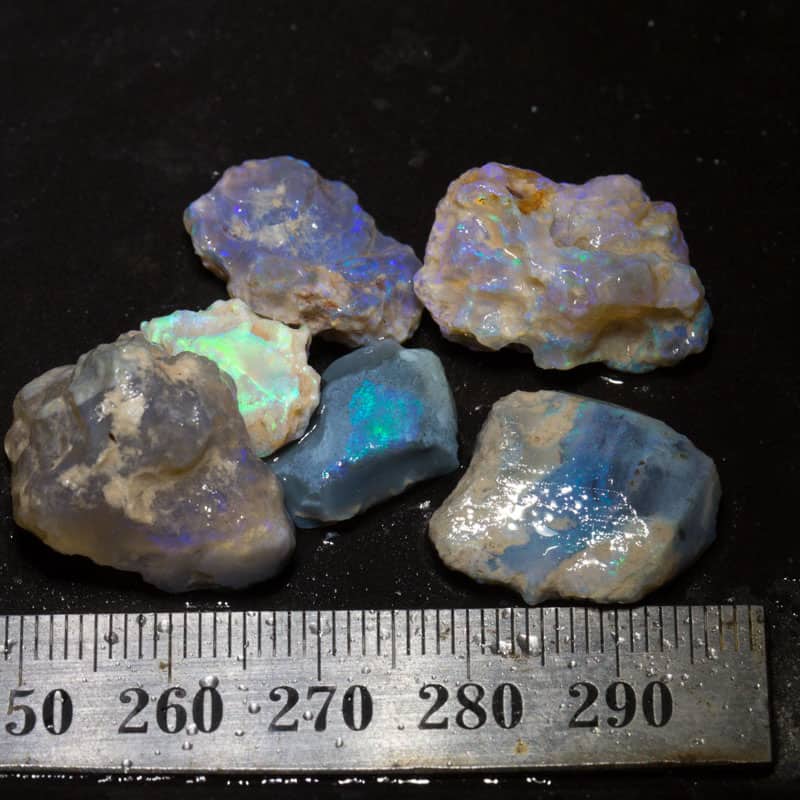 51 ct rough opal parcel 6 pieces