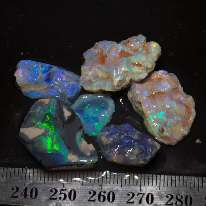 52 ct rough opal parcel 6 pieces