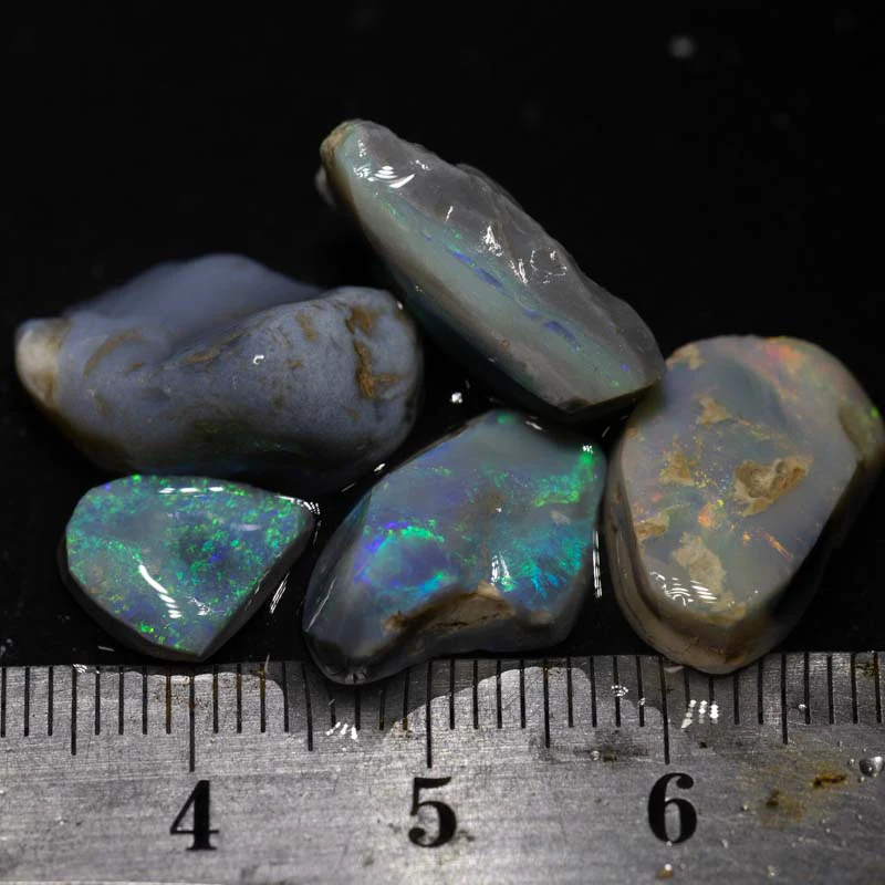 62.00 ct rough & rubbed opal parcel 5pc