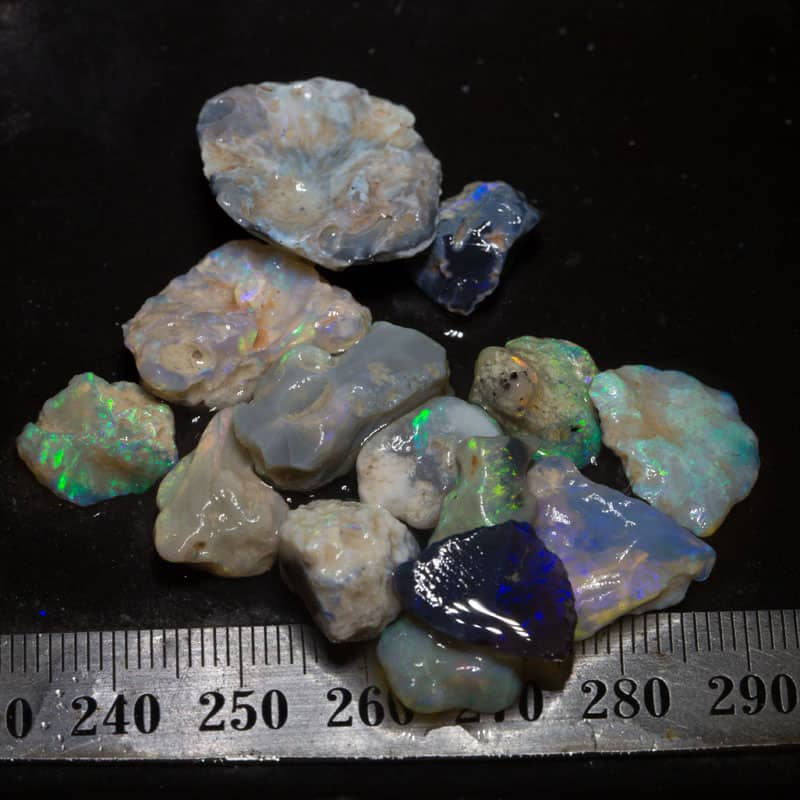 77ct rough opal parcel 14 pieces