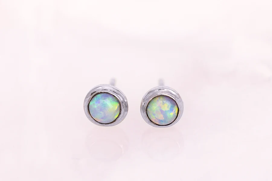 Gabriel Earrings 18kt White Gold 0.34ct Crystal Opals