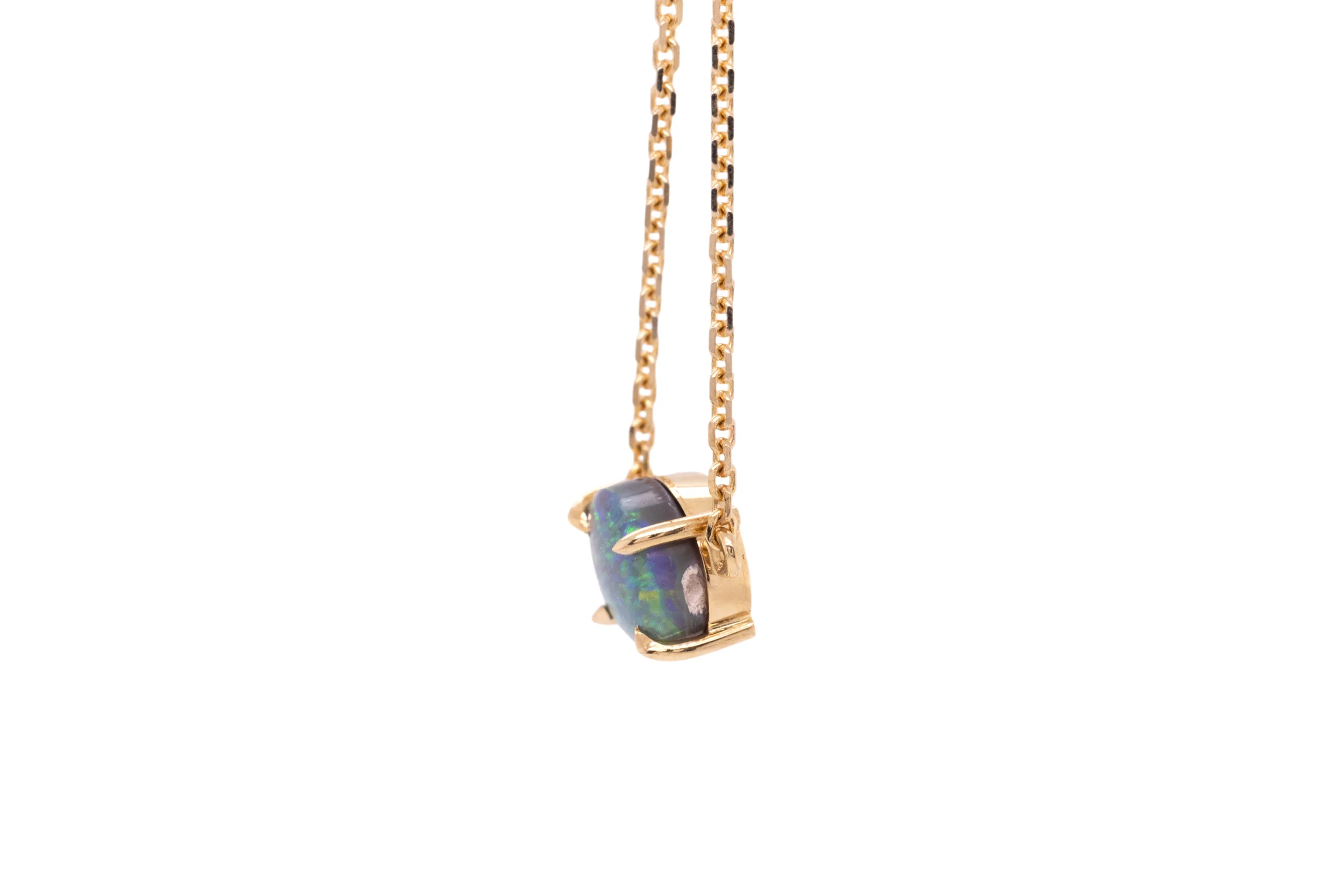 Ruthie — 18kt Yellow Gold 1.07 ct Dark Opal Necklace - Image 3