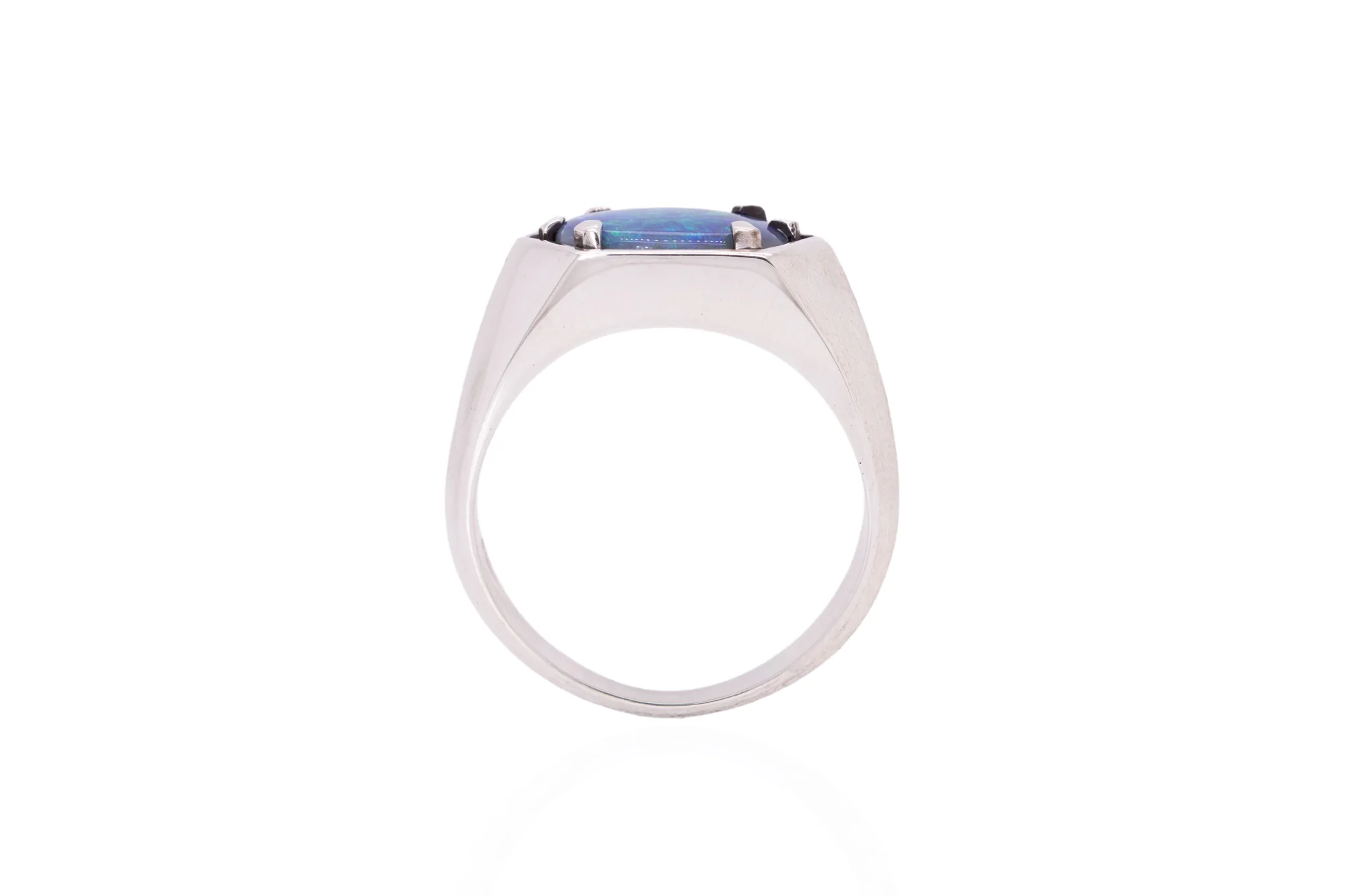 Saxon — Sterling Silver 2.32 ct Dark Opal Ring - Image 3