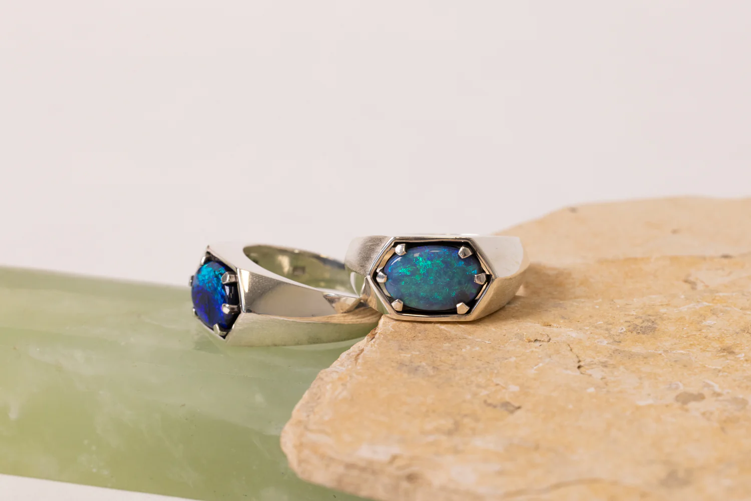 Saxon — Sterling Silver 2.32 ct Dark Opal Ring - Image 4