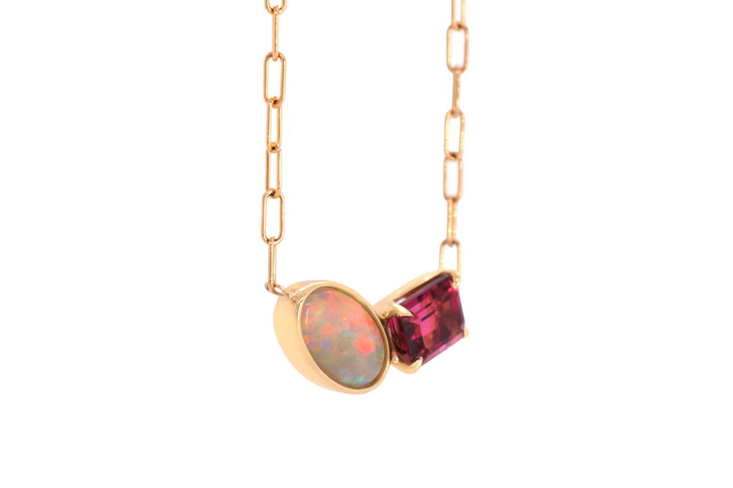 Spirit Gold Necklace — crystal opal & tourmaline - Image 3