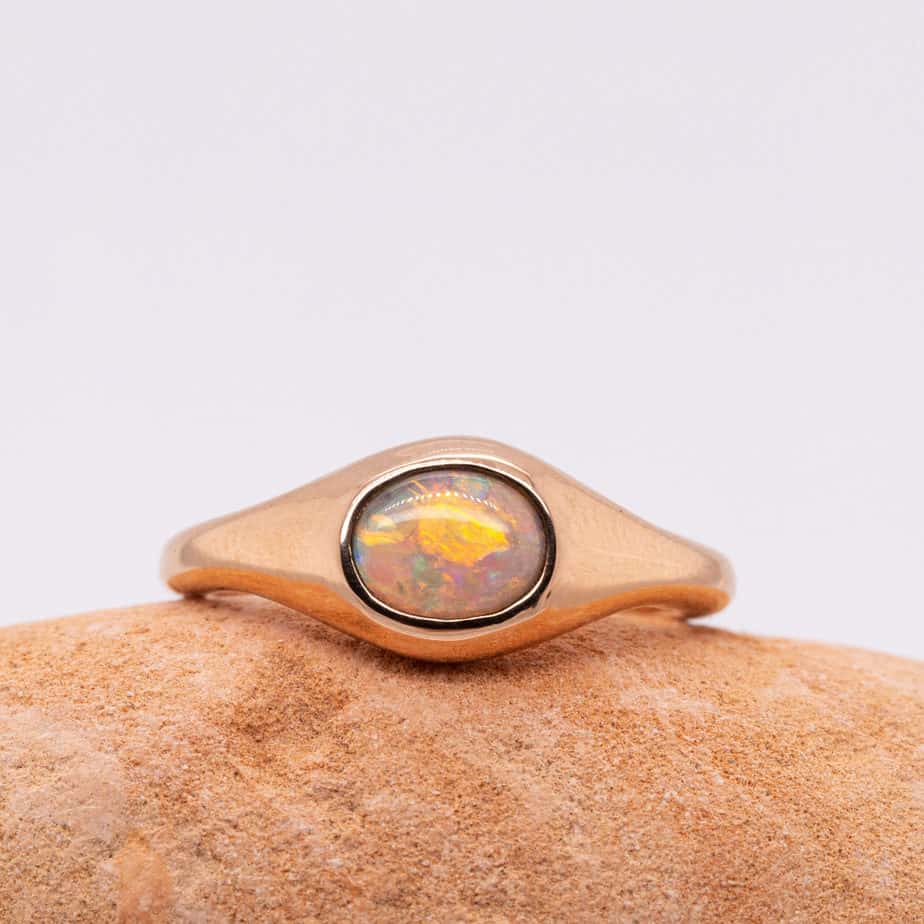 Stephanie Rose Gold Ring 0.45ct Dark Opal